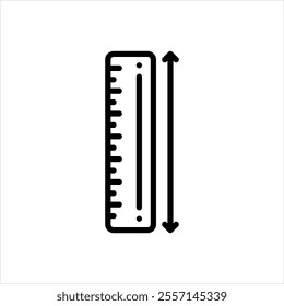 Vector line icon for ruler