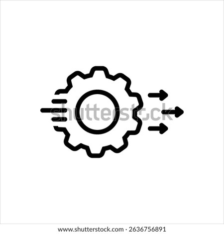 Vector line icon for running gear