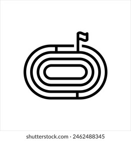 Icono de línea de Vector para pista en marcha