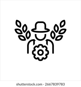 Icono de la línea de Vector para la revitalización rural