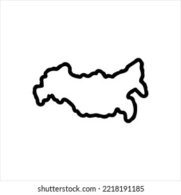 Icono de línea de vector para rusia