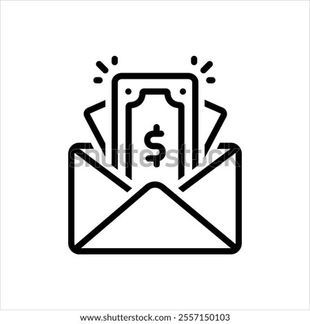 Vector line icon for salary