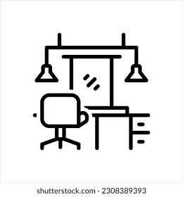 Vector line icon for salon