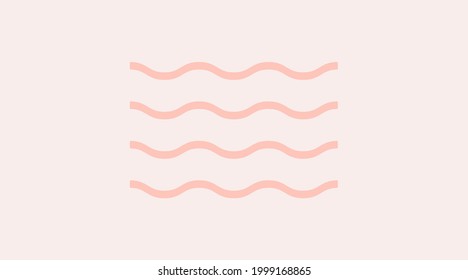 Vector Line Icon Of Sand Waves. Heat, Mirage, Beach, Desert Symbol.