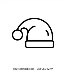 Vector line icon for santa hat