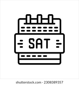 Vector line icon for sat