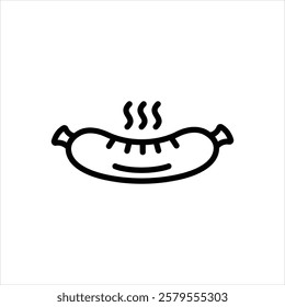 Vector line icon for sausage