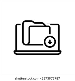 Vector line icon for save