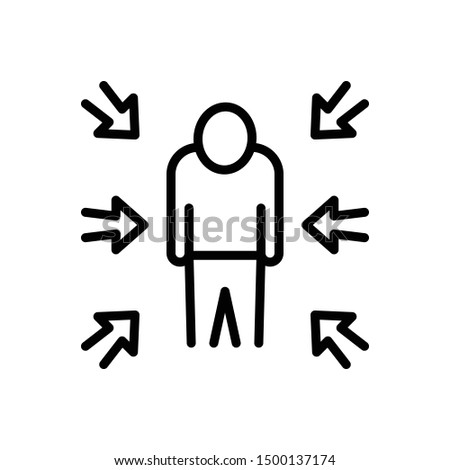 Vector line icon for scandal
