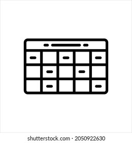 Vector line icon for schedules