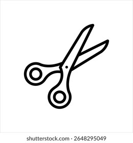 Vector line icon for scissor