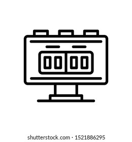 Vector line icon for scoreboard