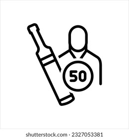 Vector line icon for scored