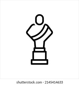 Vektorliniensymbol für Skulpturen