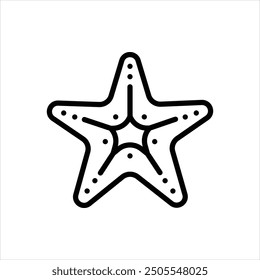 Vector line icon for sea star