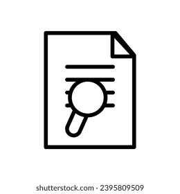 Búsqueda de iconos de línea vectorial el símbolo de contorno delgado de una lupa es perfecto para buscar y encontrar funciones en una página web. Gestión eficiente y control de calidad en la oficina.
