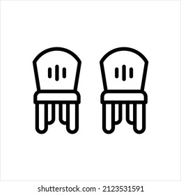 Vector line icon for seats