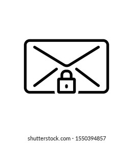 Vector line icon for secret