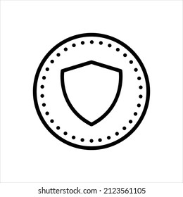 Icono de línea de vector para seguridad