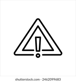 Vector line icon for security warning