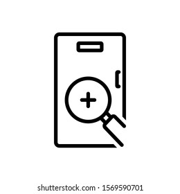 Vector line icon for seek