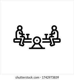 Icono de línea de vector para la sierra