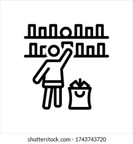 Icono de línea de vector para determinados productos
