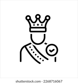 Vector line icon for selected