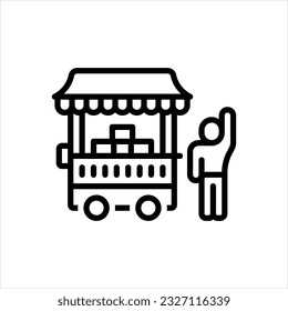 Vector line icon for sellers