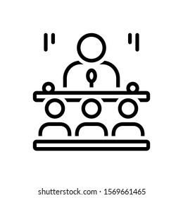 Vector line icon for senate