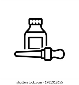 Icono de línea del vector para el suero