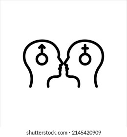 Vector line icon for sexuality