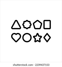 Icono de línea de vector para las formas