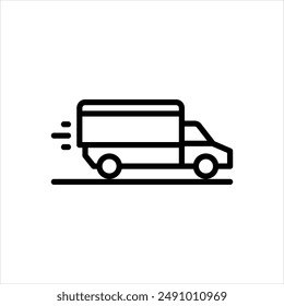 Icono de línea de Vector para envío