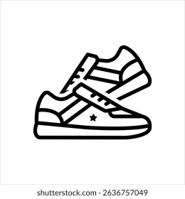 Vector line icon for shoes