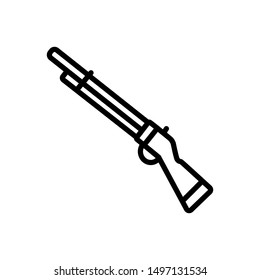 Vector line icon for shooter 