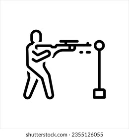 Vector line icon for shooting