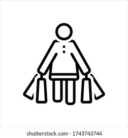 Icono de línea de vector para la compra