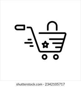 Vector line icon for shopping