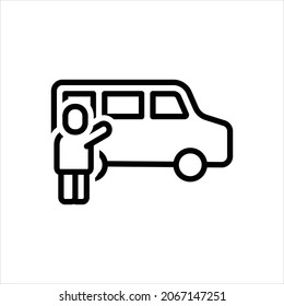 Vector line icon for showing