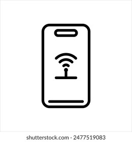 Icono de línea de Vector para señal