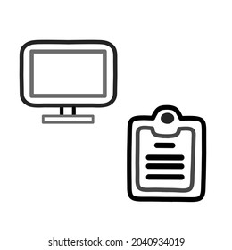 Vector line icon simple. Save data and screen
