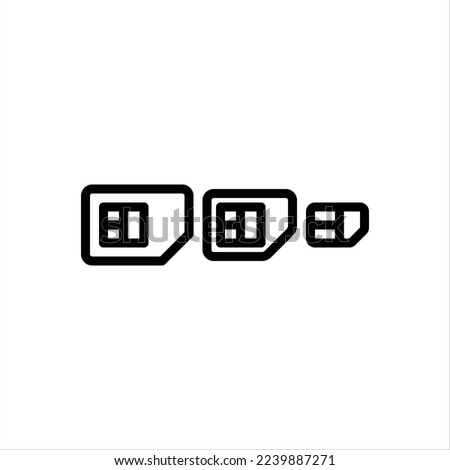Vector line icon for sims