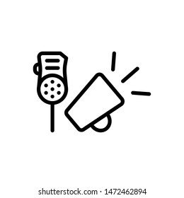 Vector line icon for Sirens & Speakers