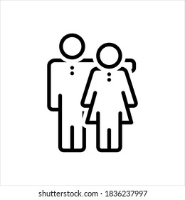 Vector line icon for sister