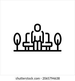 Vector line icon for sit