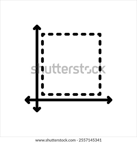 Vector line icon for size