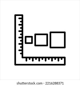 Vector line icon for sizes