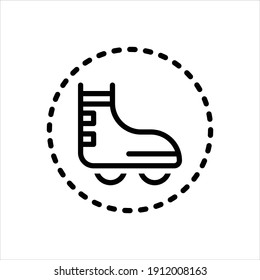 Vector line icon for skating