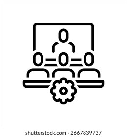 Vector line icon for skills training